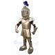 Knight in Silver Armor Mascot Costume