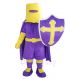 Purple and Yellow Knight Mascot Costume People