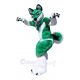 Green and White Husky Dog Fursuit Mascot Costume