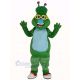 Green Alien Monster with Blue Nose Mascot Costume