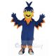 Dark Blue Phoenix Bird Mascot Costume Animal