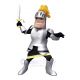 Silver Knight Mascot Costume Adult