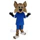 Coyote Wolf in Blue Tracksuit Mascot Costume Animal