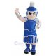 Blue-Armoured Spartan Mascot Costume People