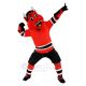 N.J. Devil of the New Jersey Devils Mascot Costume Red Devil