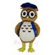 Doctor Owl in Blue Vest Mascot Costume Animal