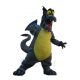 Gray Dragon with Yellow Belly Mascot Costume