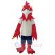 Agile Red Phoenix Bird Mascot Costume Animal