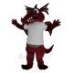 Wine Color Dragon in White T-shirt Mascot Costume Animal