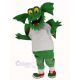 Dark Green Dragon with White T-shirt Mascot Costume Animal