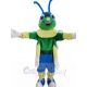 Cute Green Firefly Mascot Costume Insect