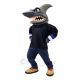 Cute Black Shirt Shark Mascot Costume