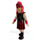 Black and Red Spartan Mascot Costume People