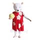 Cute Mouse In Red Dress Mascot Costumes