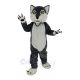 Long-haired Gray Wolf Mascot Costume Animal