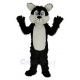 Long-haired Black Wolf Mascot Costume Animal