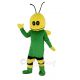 Green Bee Mascot Costume Insect