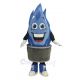 Blue Flame Mascot Costume