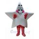 Smiley White Star Mascot Costume