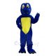 Dark Blue Dinosaur with Yellow Belly Mascot Costume Animal