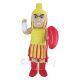 Spartan in Red and Yellow Armour Mascot Costume People