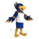 Blue and Golden Hawk Mascot Costume