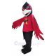 Black and Maroon Raven Bird Mascot Costume Animal