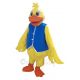 Yellow Duck in Blue Vest Mascot Costume Animal