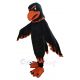 Black and Orange Hawk Mascot Costume Animal