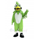 Happy Green Bird Mascot Costume Animal