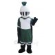 Green and White Knight Mascot Costume People