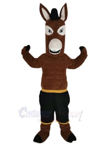 Brown Mule Mascot Costume Animal