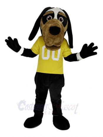 Cool Black Dog Mascot Costume Animal