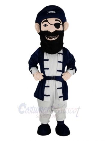 Cool Bearded Pirate Mascot Costume People