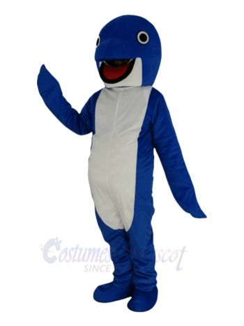 Cute Blue Whale Mascot Costume Ocean