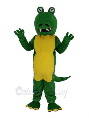 Green Crocodile with Big Mouth Mascot Costume Animal