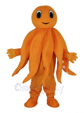 Orange Octopus Mascot Costume Ocean