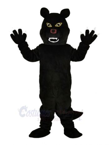 Fierce Black Wolf Mascot Costume