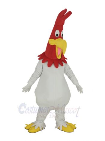 White Rooster Mascot Costume Animal