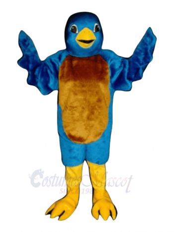 Cute Blue Bird Mascot Costume Bird