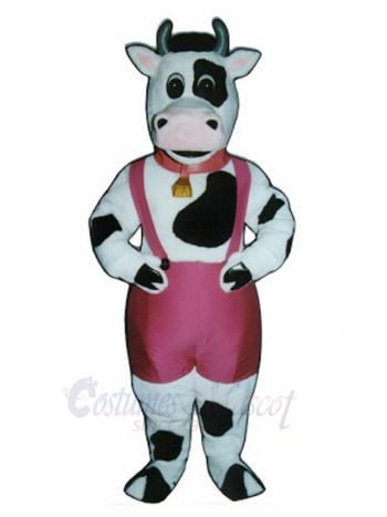 Cow with Paints, Bell & Collar Mascot Costume