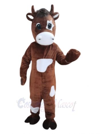 Brown Cow Cattle Mascot Costume Animal