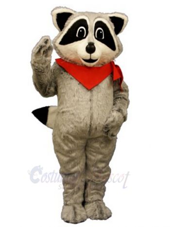 Raccoon with Neckerchief Mascot Costume