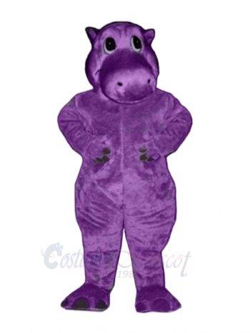 Cute Purple Hippo Mascot Costumes