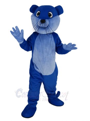 Blue Otter Mascot Costume Animal