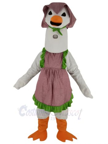 Mother Goose with Dress Mascot Costume Animal