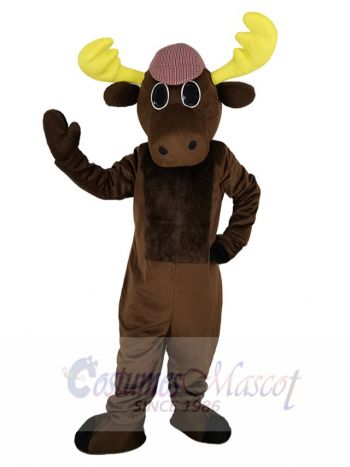 Brown Moose Adult Mascot Costume Animal