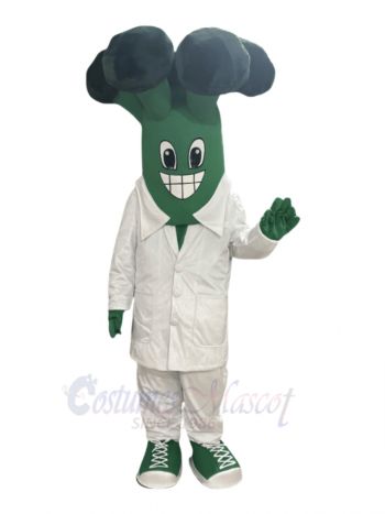 Happy Mr. Broccoli Mascot Costume Vegetable