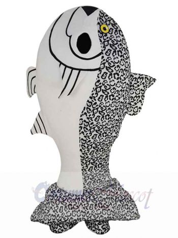 Salmon Mascot Costume with Black Speckles