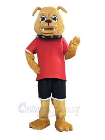 Sports Brown Bulldog Mascot Costume Animal